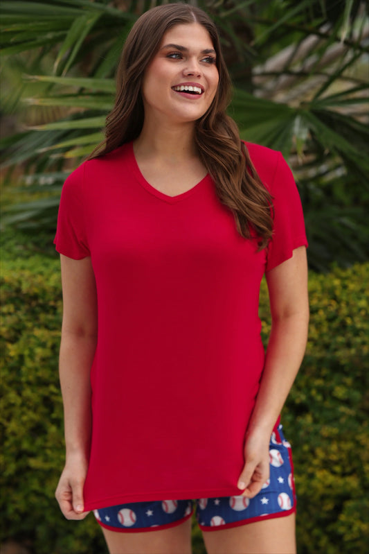 Red Basic Tee