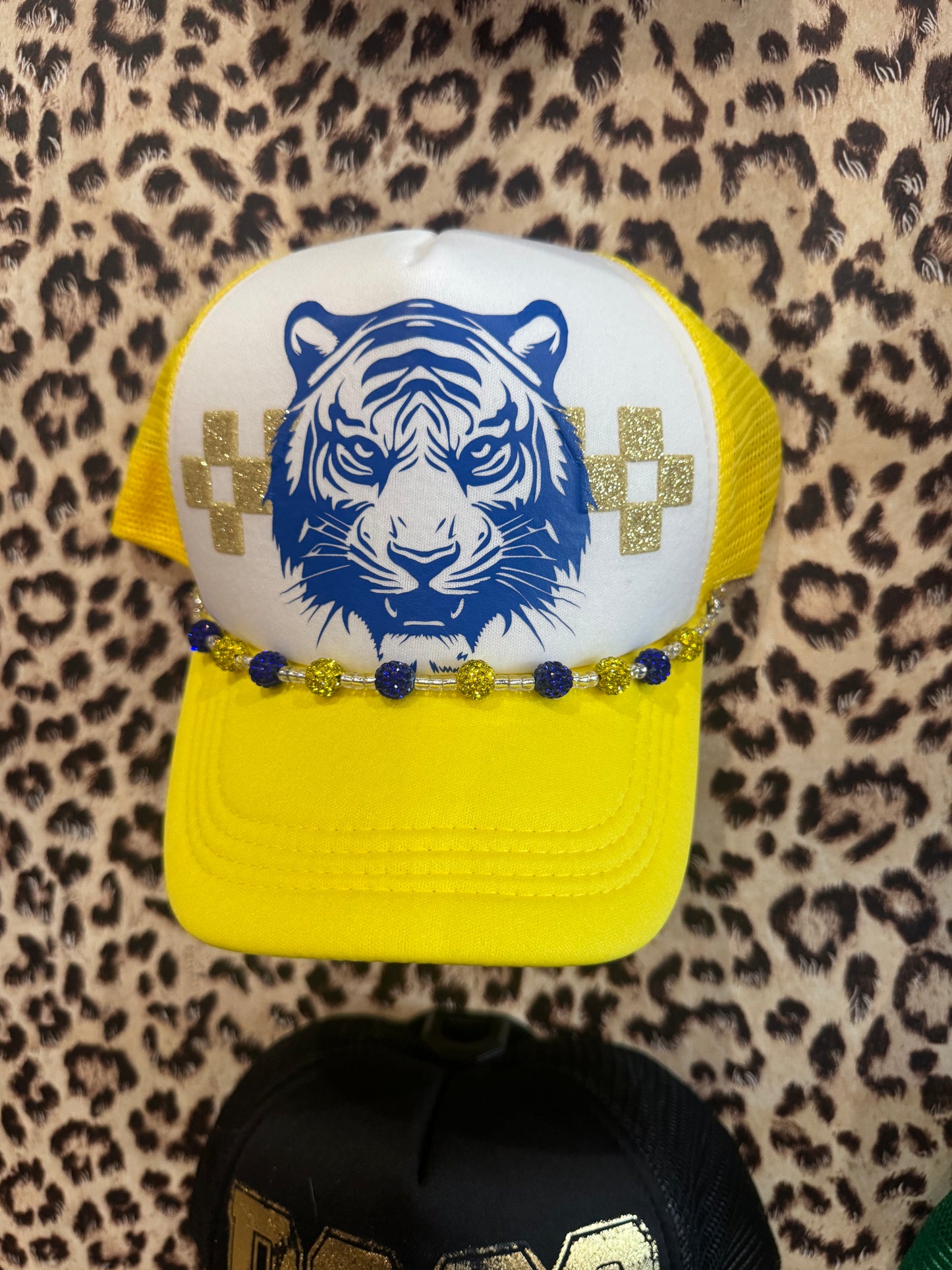 Corsicana Tigers (gold checks) Trucker Hat