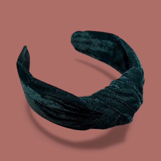 Green Velvet Headband