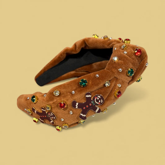 Gingerbread Man Jeweled Headband