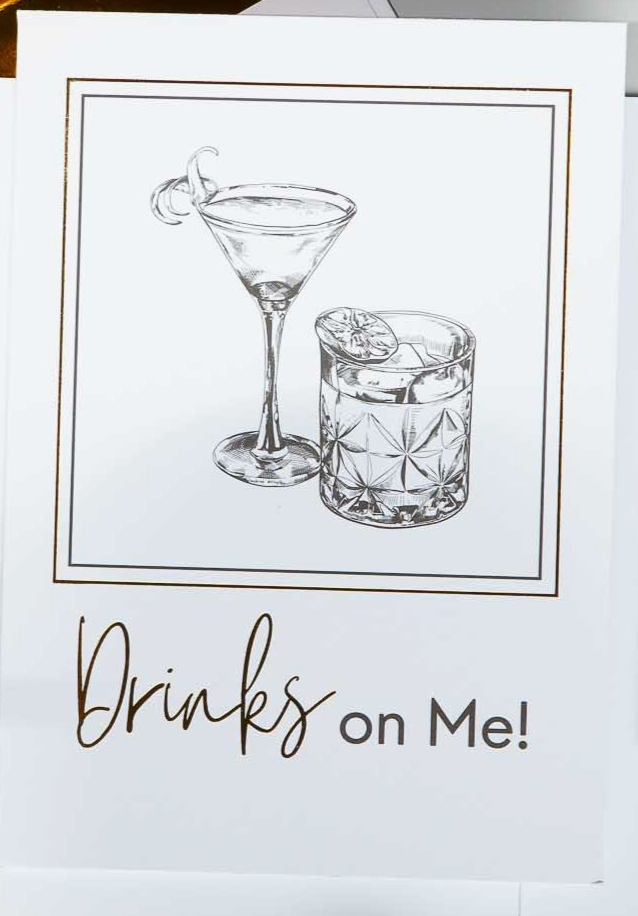 Cocktails & Cards Greeting Card