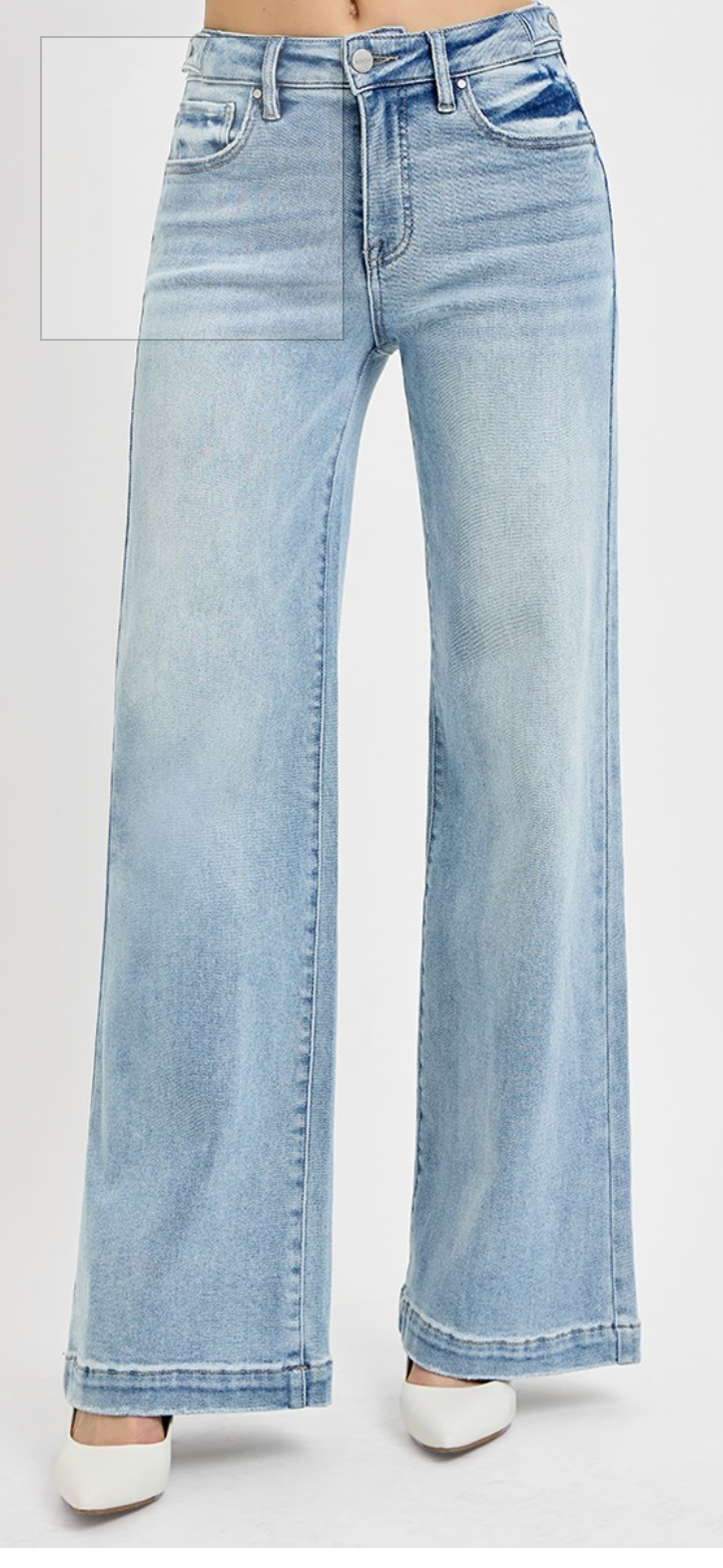 TUMMY CONTROL WIDE LEG-ADJUSTABLE WAIST BAND