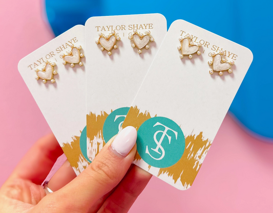 Sophia Heart Studs
