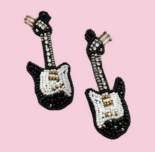 GUITAR BEADED EARRINGS