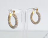 Diana Gold Pave Hoop Earrings