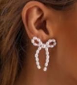 Shay Pearl Bow Earrings