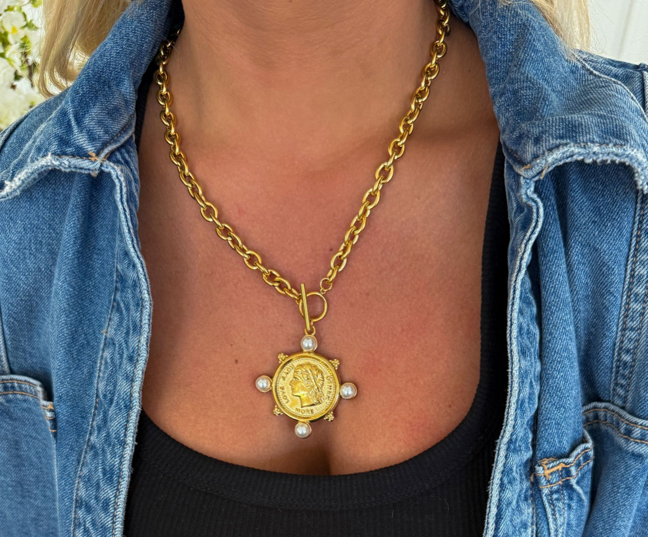 Pearl Coin Necklace