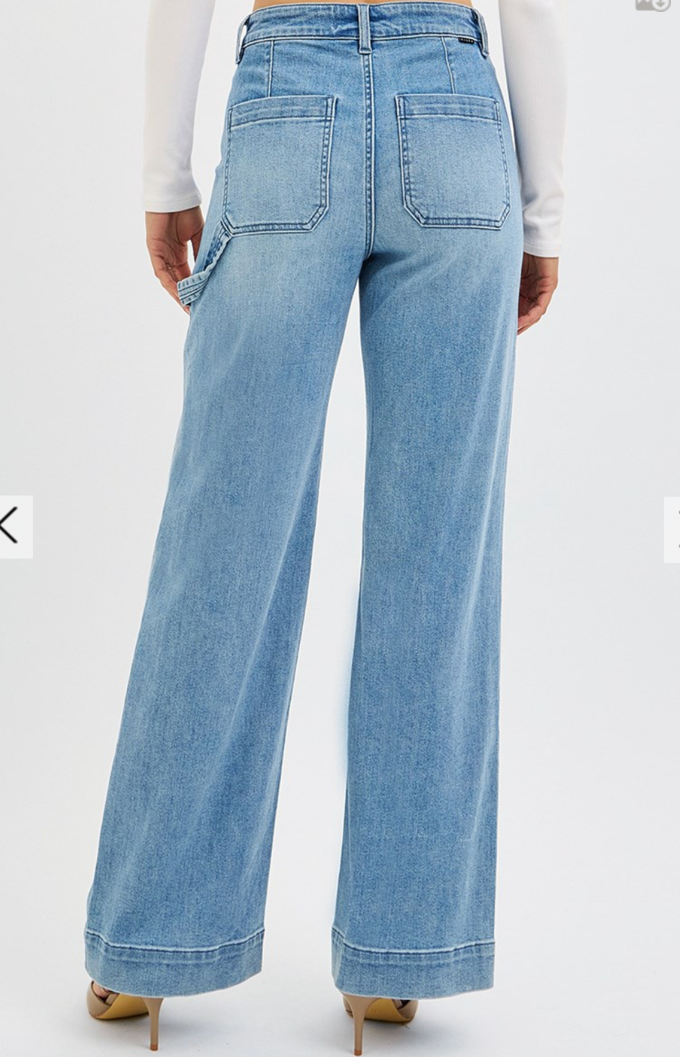 High Rise Straight Leg w/Cargo Front Pocket