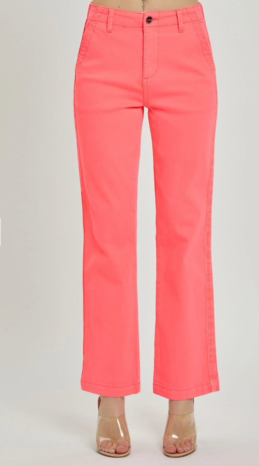 High Rise Ankle Twill Pant