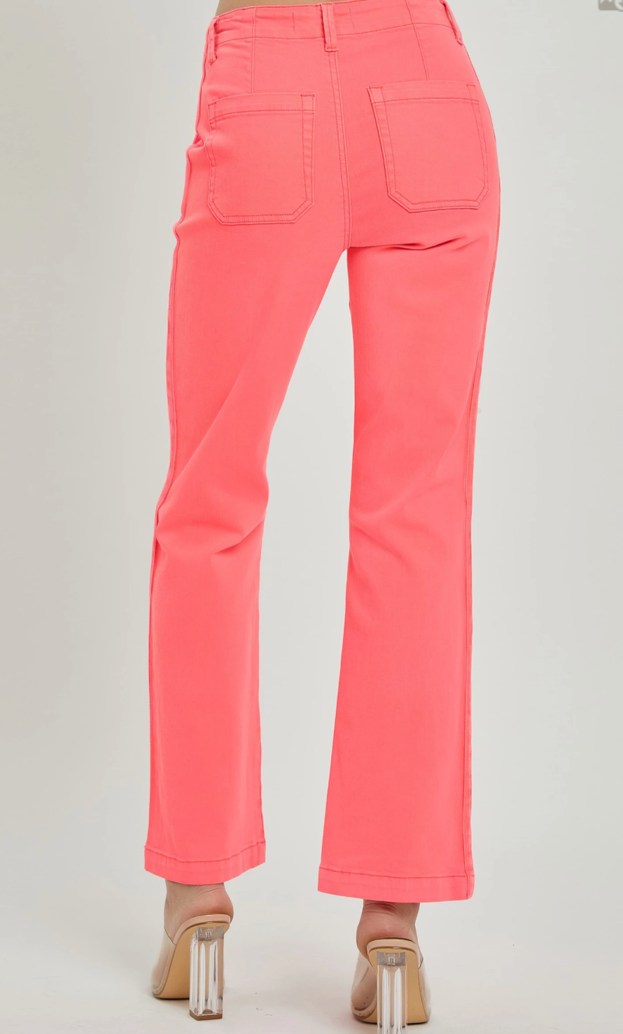 High Rise Ankle Twill Pant