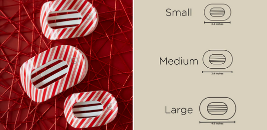 Candy Cane Crush Medium Flat Round Hair Clip
