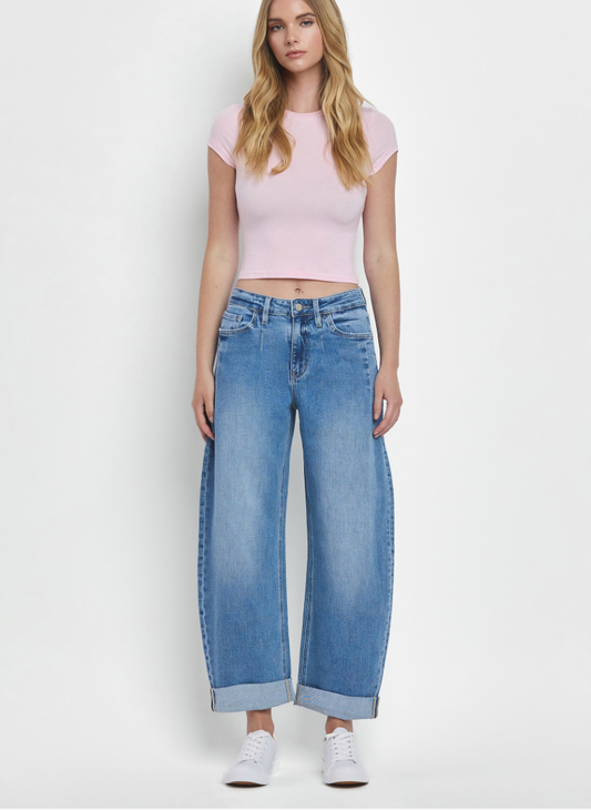 Super High Rise Barrel Jean