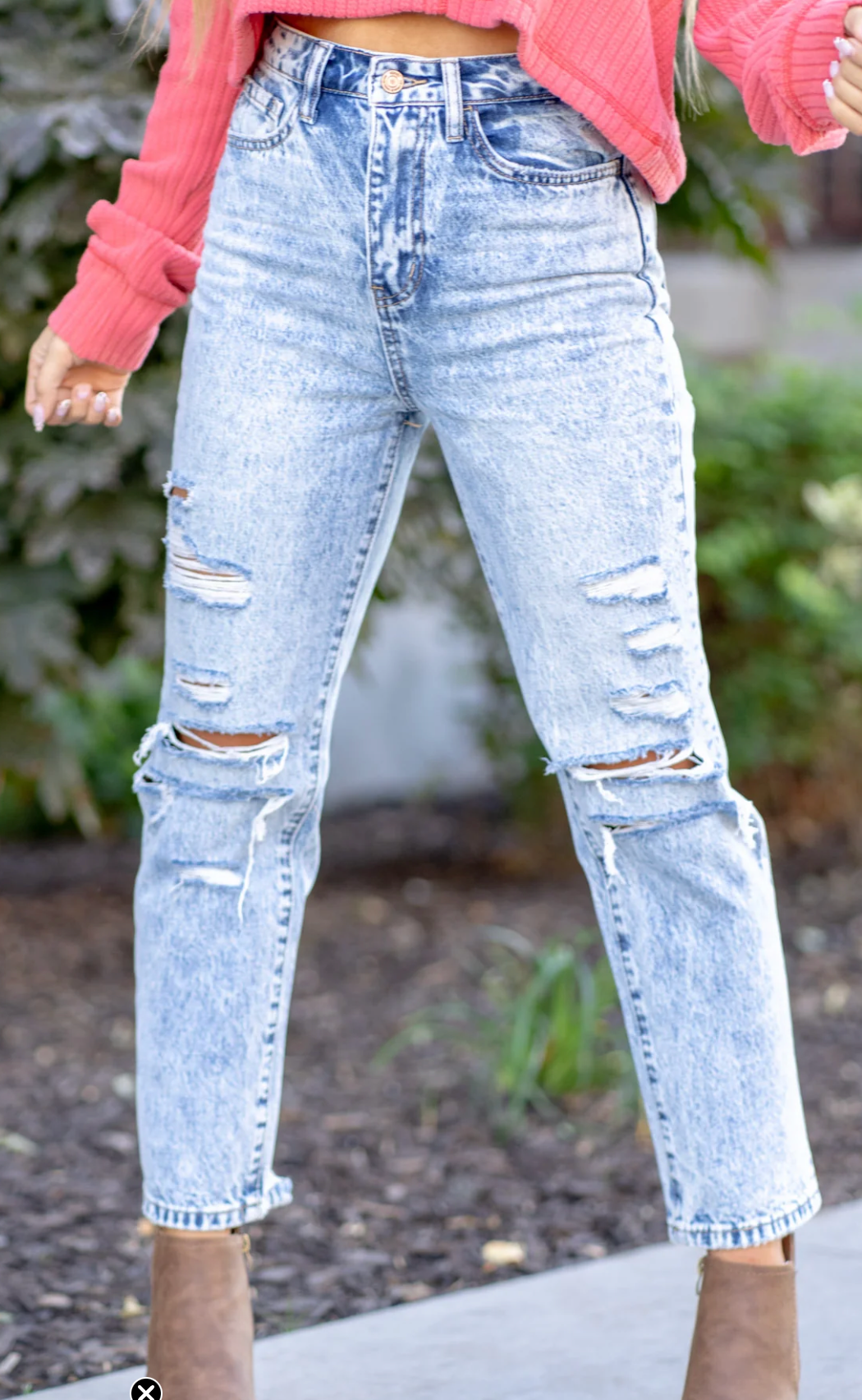 90's Vintage Straight Clear Sky Jean