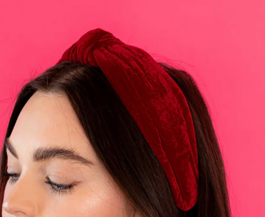 Maroon Velvet Headband