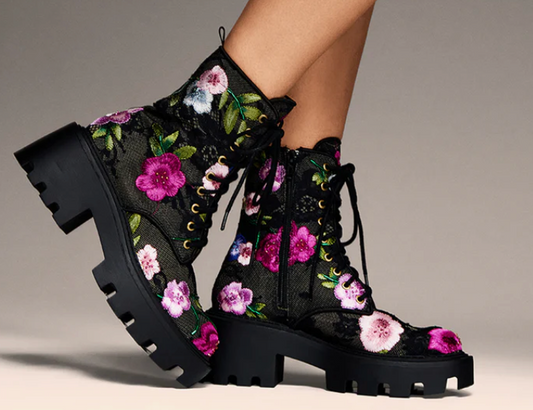 Betsey Johnson Polli Floral Boots