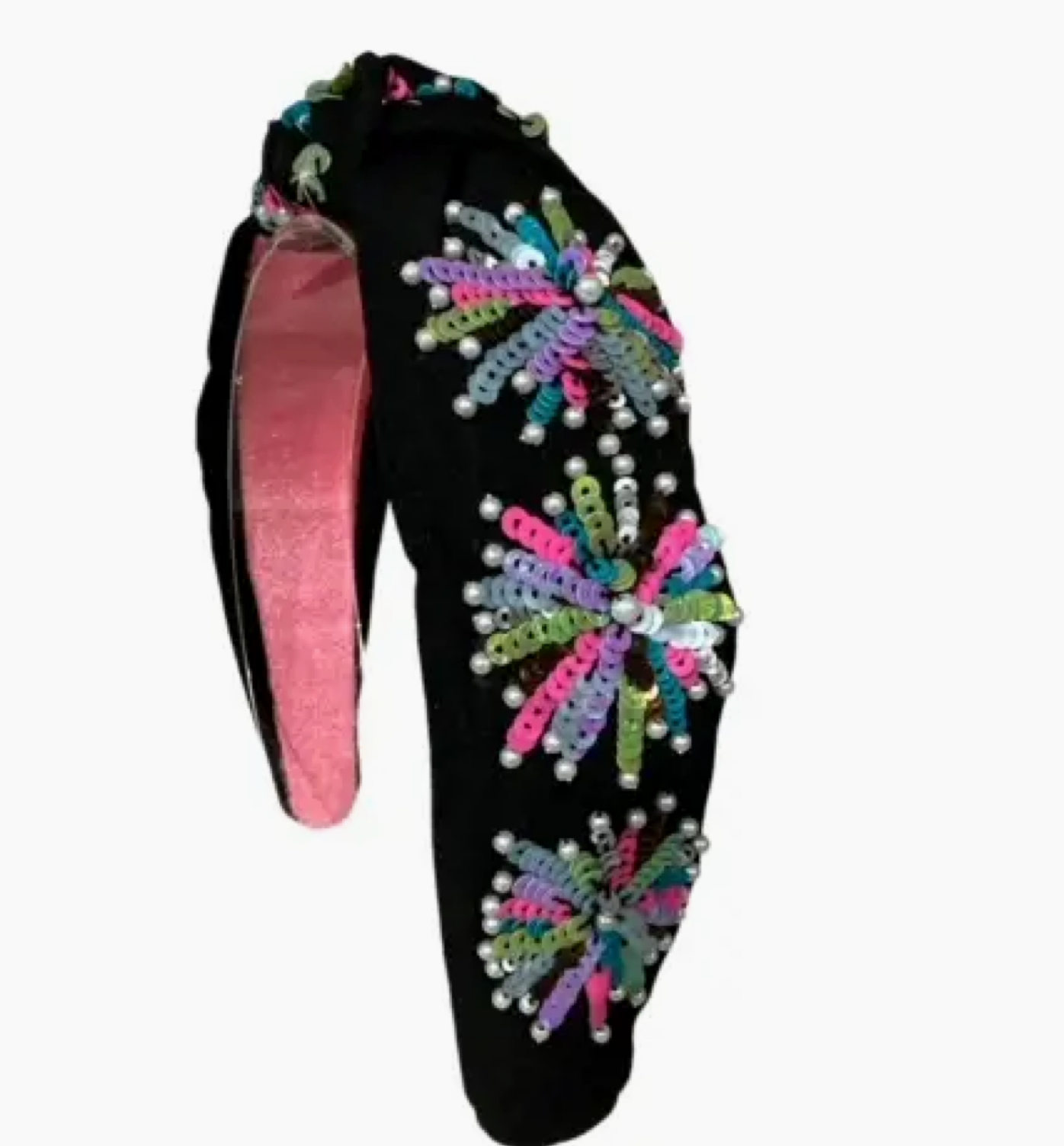 Headband Knot - Fireworks - Black w/Multi