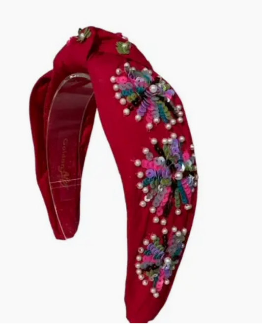 Headband Knot - Fireworks - Pink w/Multi