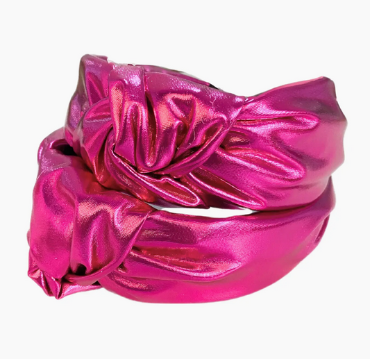 Hot Pink Metallic Headband