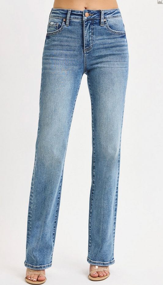 TUMMY CONTROL HIGH RISE STRAIGHT JEANS