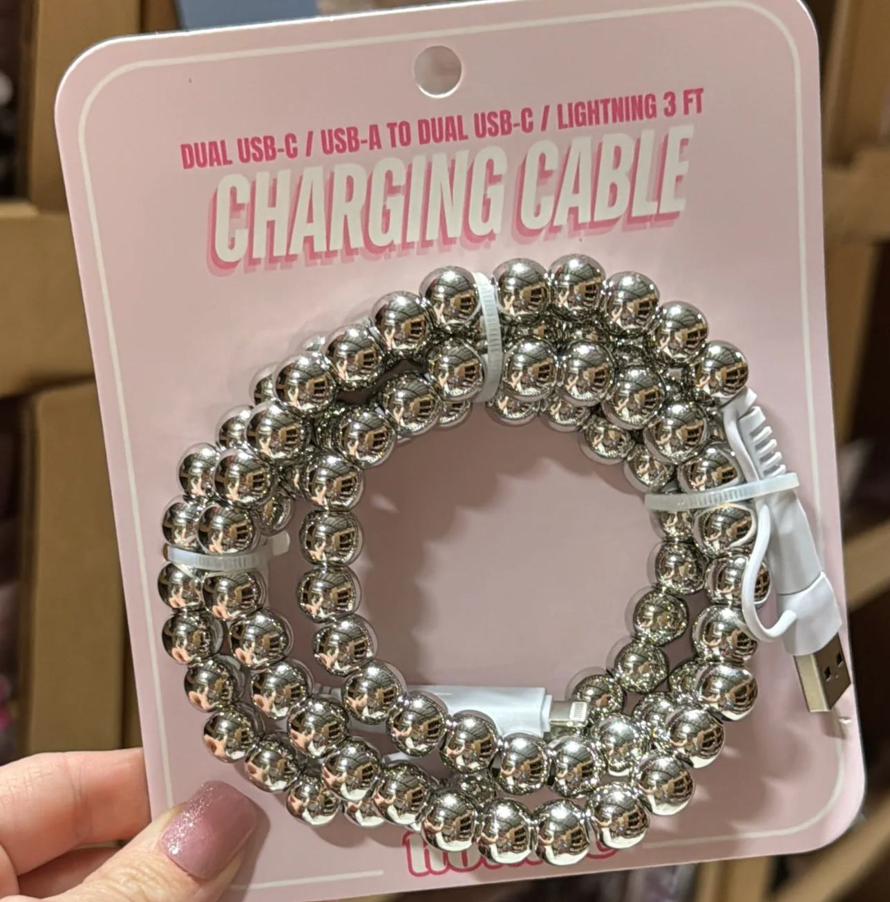 Beaded Charger Cables