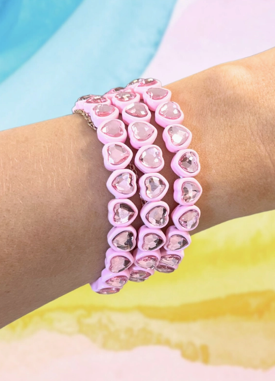 Enamel Heart Bracelet