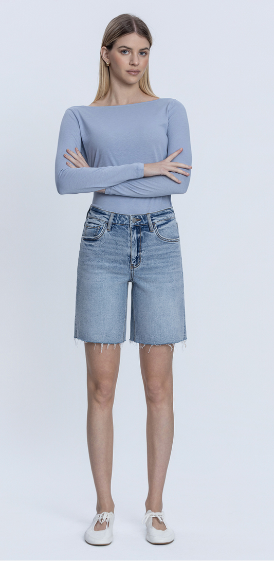 High Rise Denim Jorts