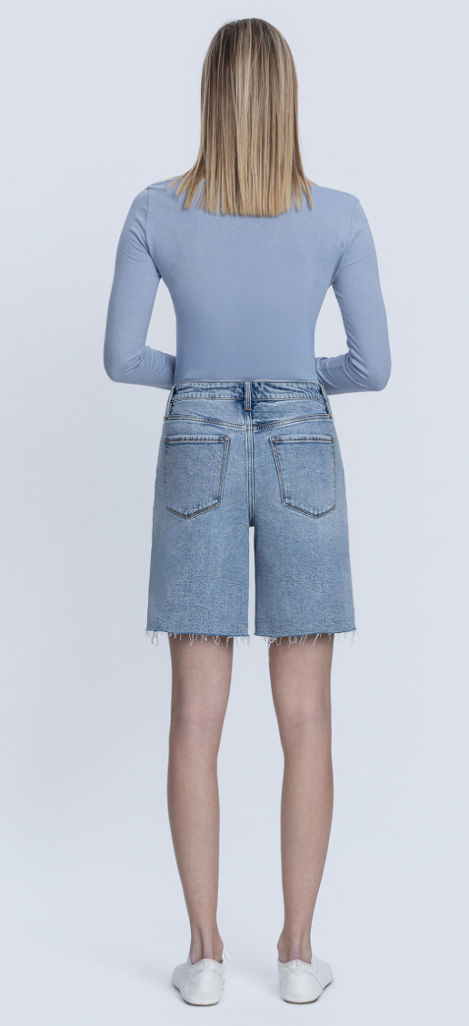 High Rise Denim Jorts