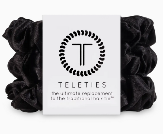 Silk Hair Scrunchie | Small | Jet Black