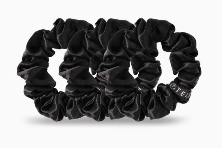 Silk Hair Scrunchie | Small | Jet Black