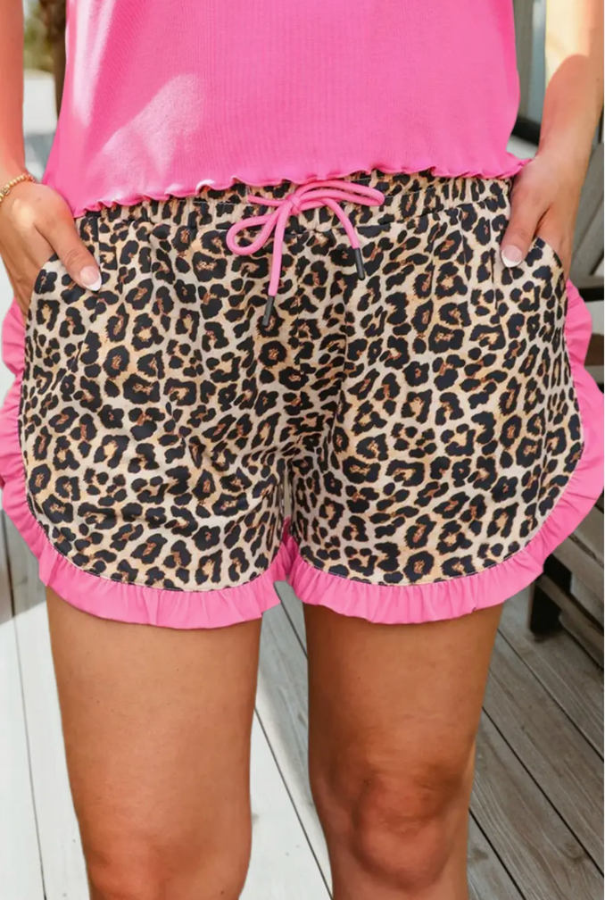 Safari Chic Ruffle Shorts