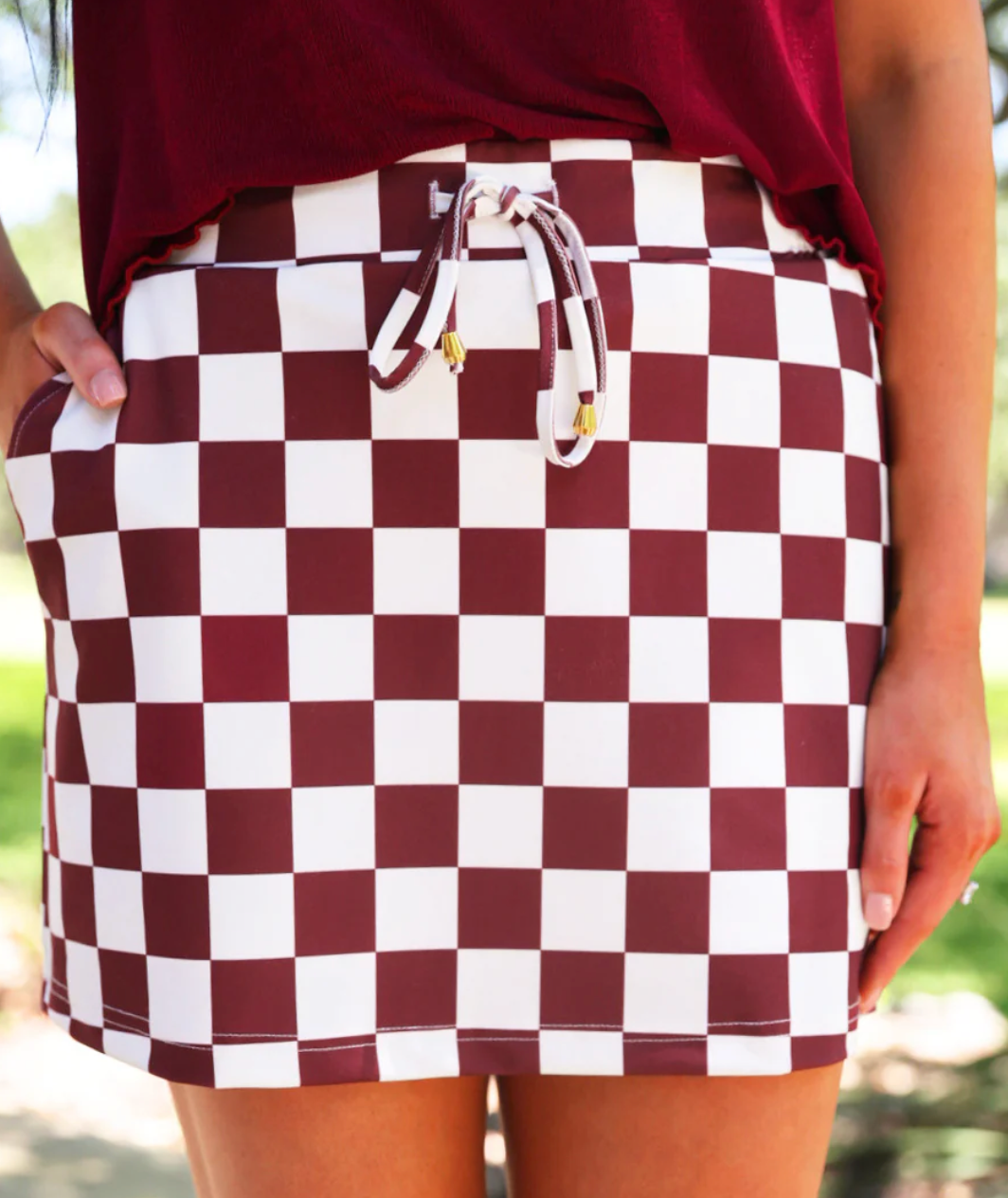 Let's Go! Checkered Skort