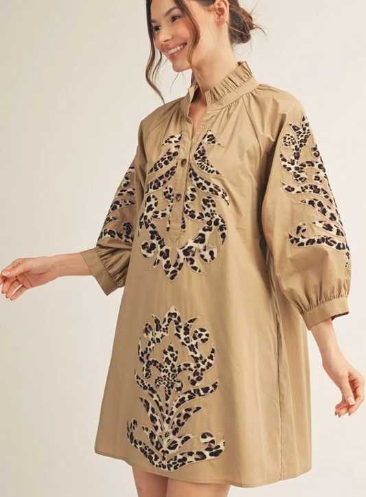 Leopard Detail Dress