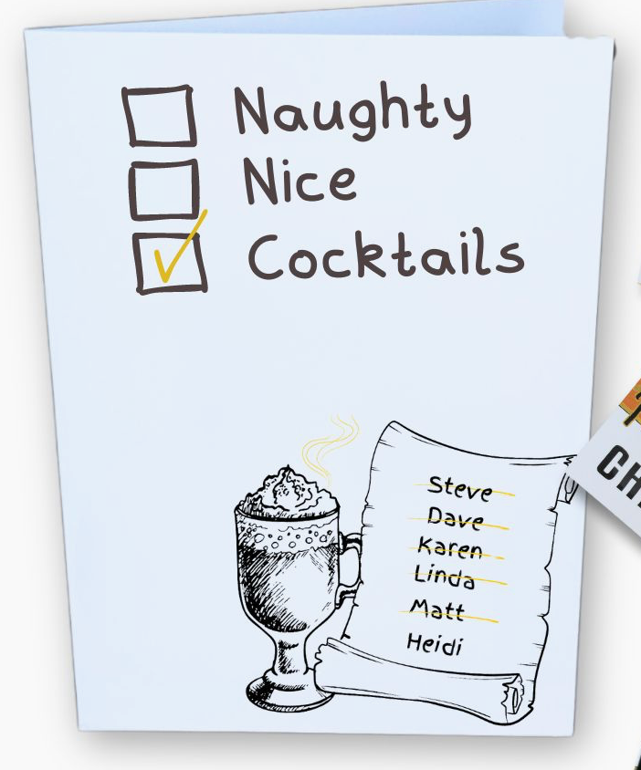 Cocktails & Cards Greeting Card