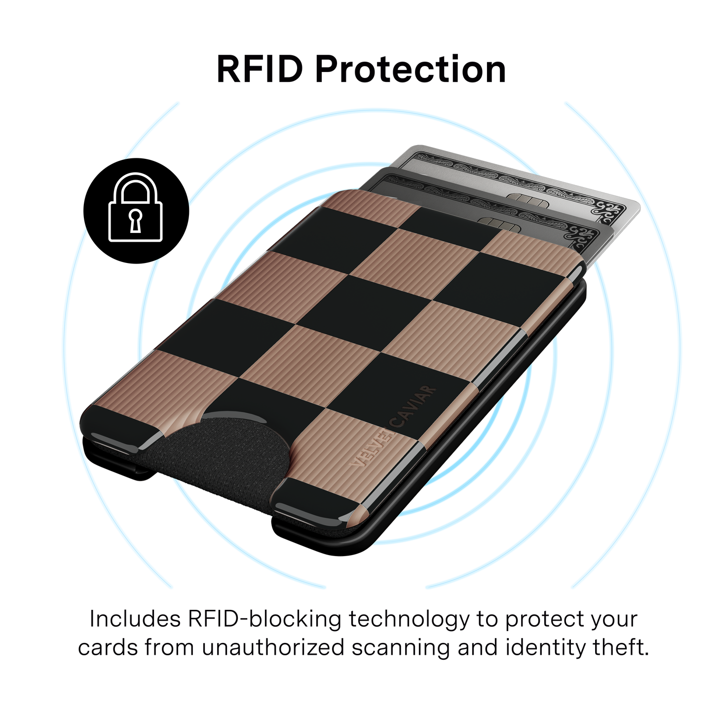 Magnetic Phone Wallet - Mocha Vibe Checker
