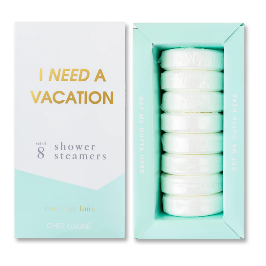 "I Need A Vacation" Shower Steamers - Coconut Lime - Set of 8
