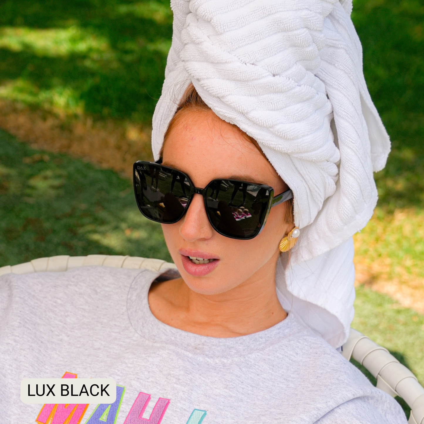 LUX - Women's Polarized Oversized Cat Eye Sunglasses