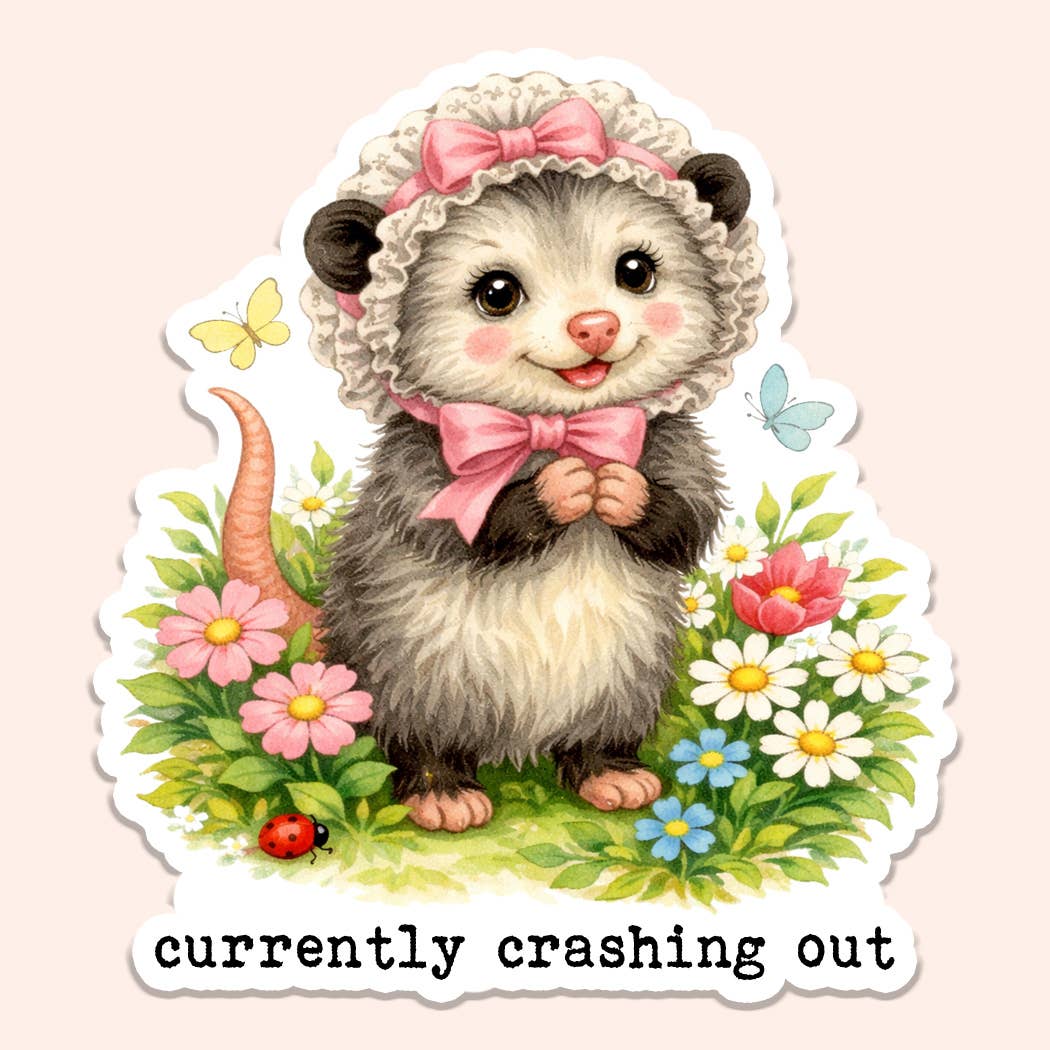 "Currently Crashing Out" Sticker