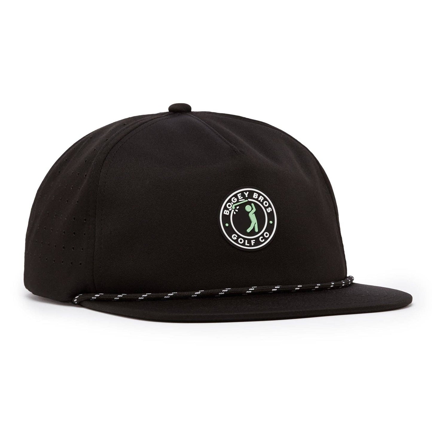 Bogeyman Stamp Black - Unstructured Flat Bill Hat - Snapback