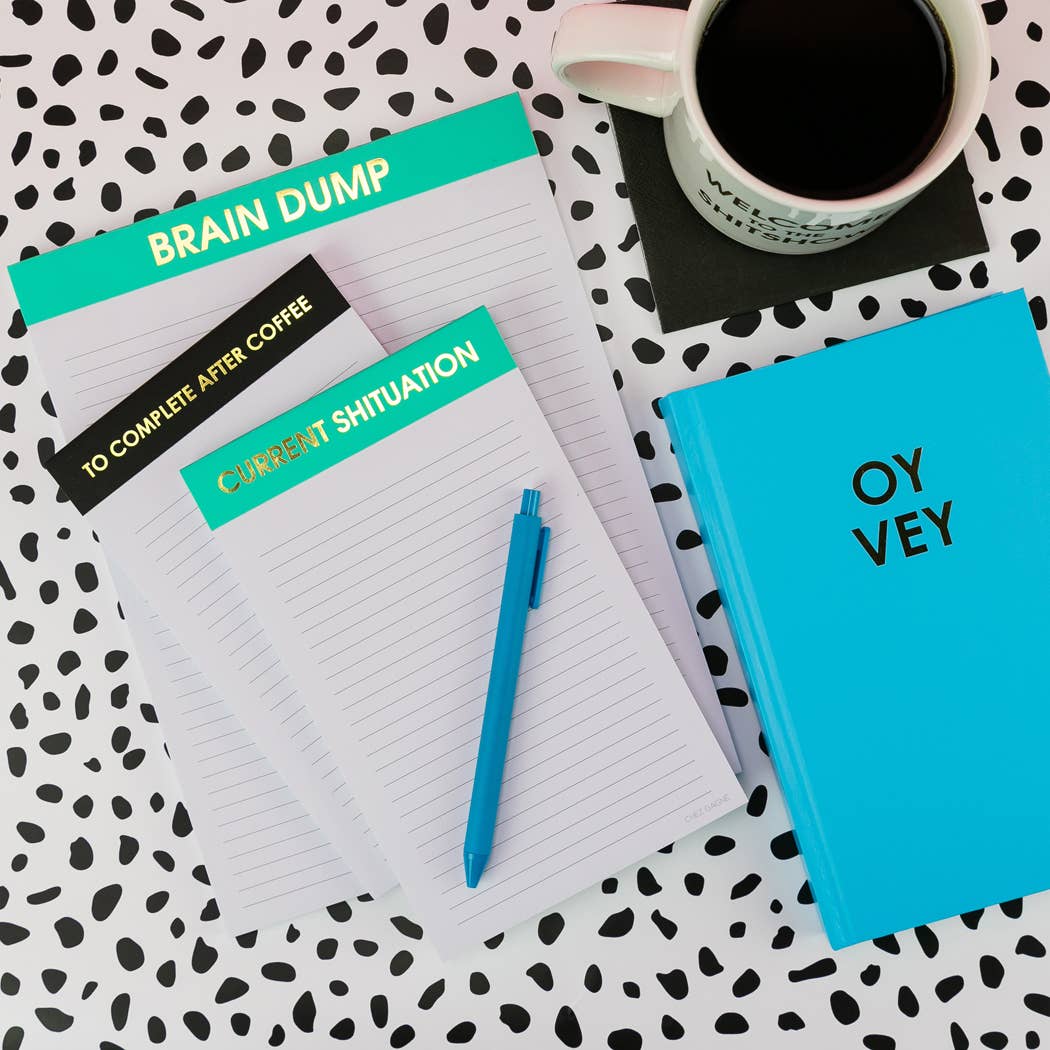 To Complete After Coffee Lined Notepad Black