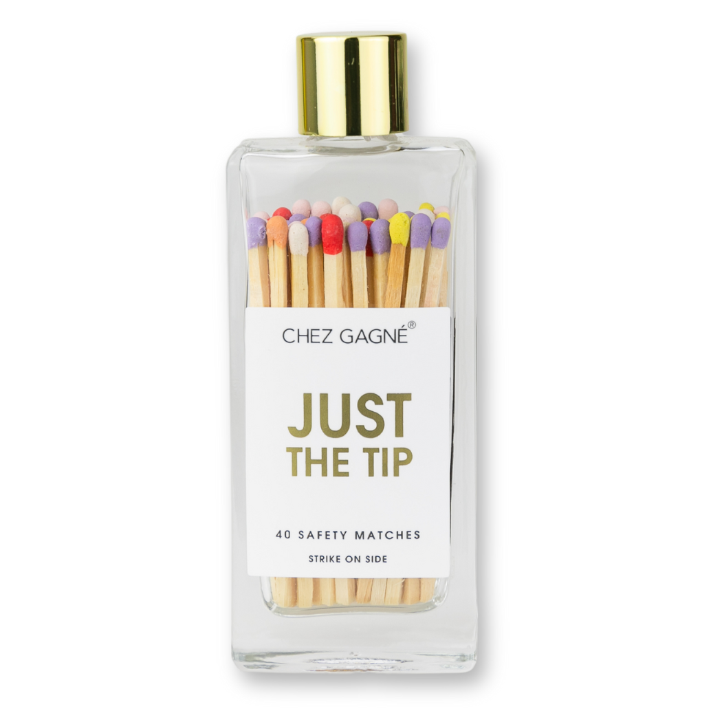 Just the Tip Glass Bottle Safety Matches Rainbow/Multi