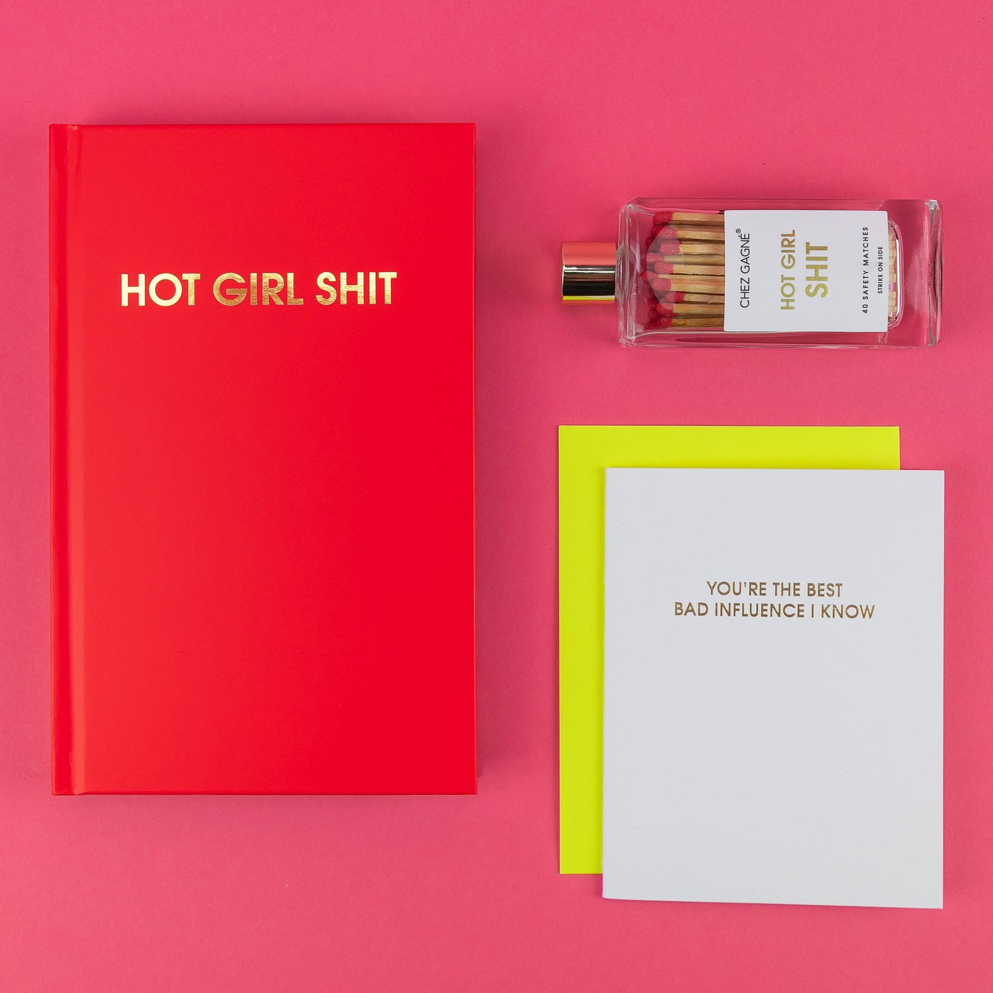 Hot Girl Shit Hardcover Daily Journal Red Hot