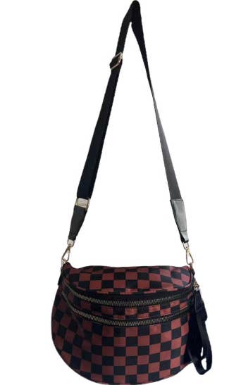 Checkered Crossbody Bum Bag