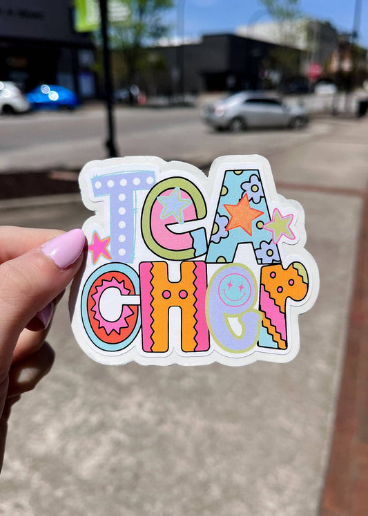 Pastel Teacher Sticker