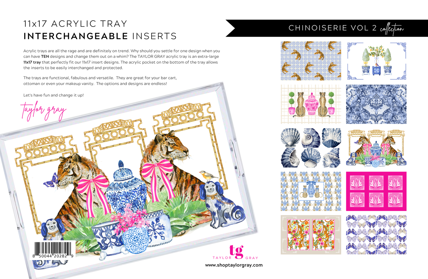 11 x 17 CHINOISERIE VOL 2 Insert Set of 10
