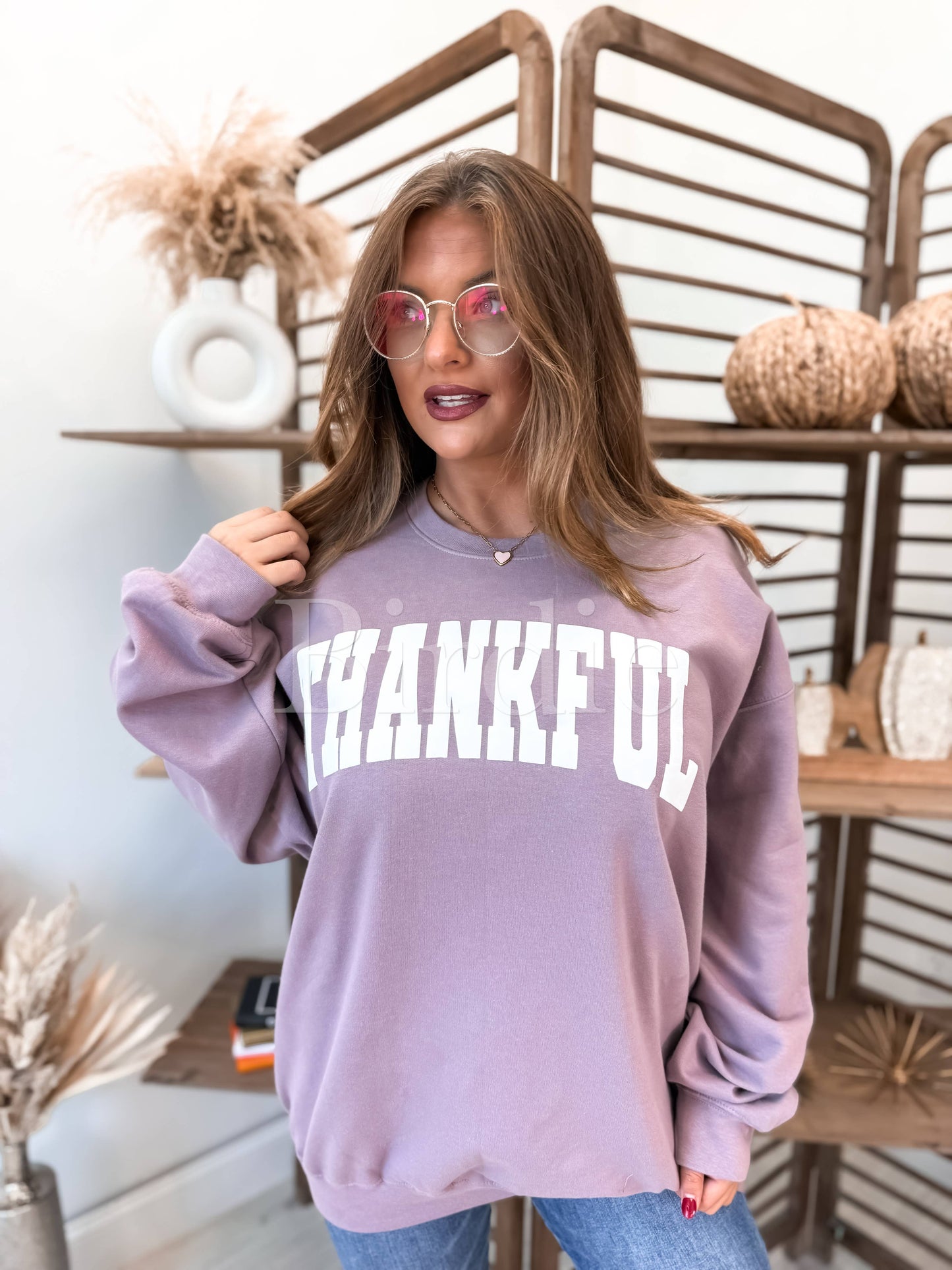 Thankful Puff Graphic Crewneck