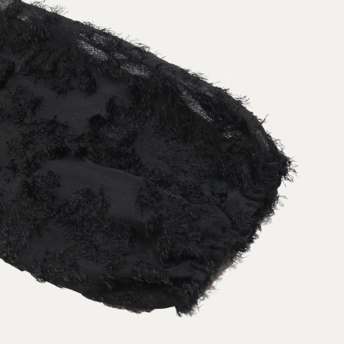 Black Fringe Jacquard Button-Up Tiered Mini Dress