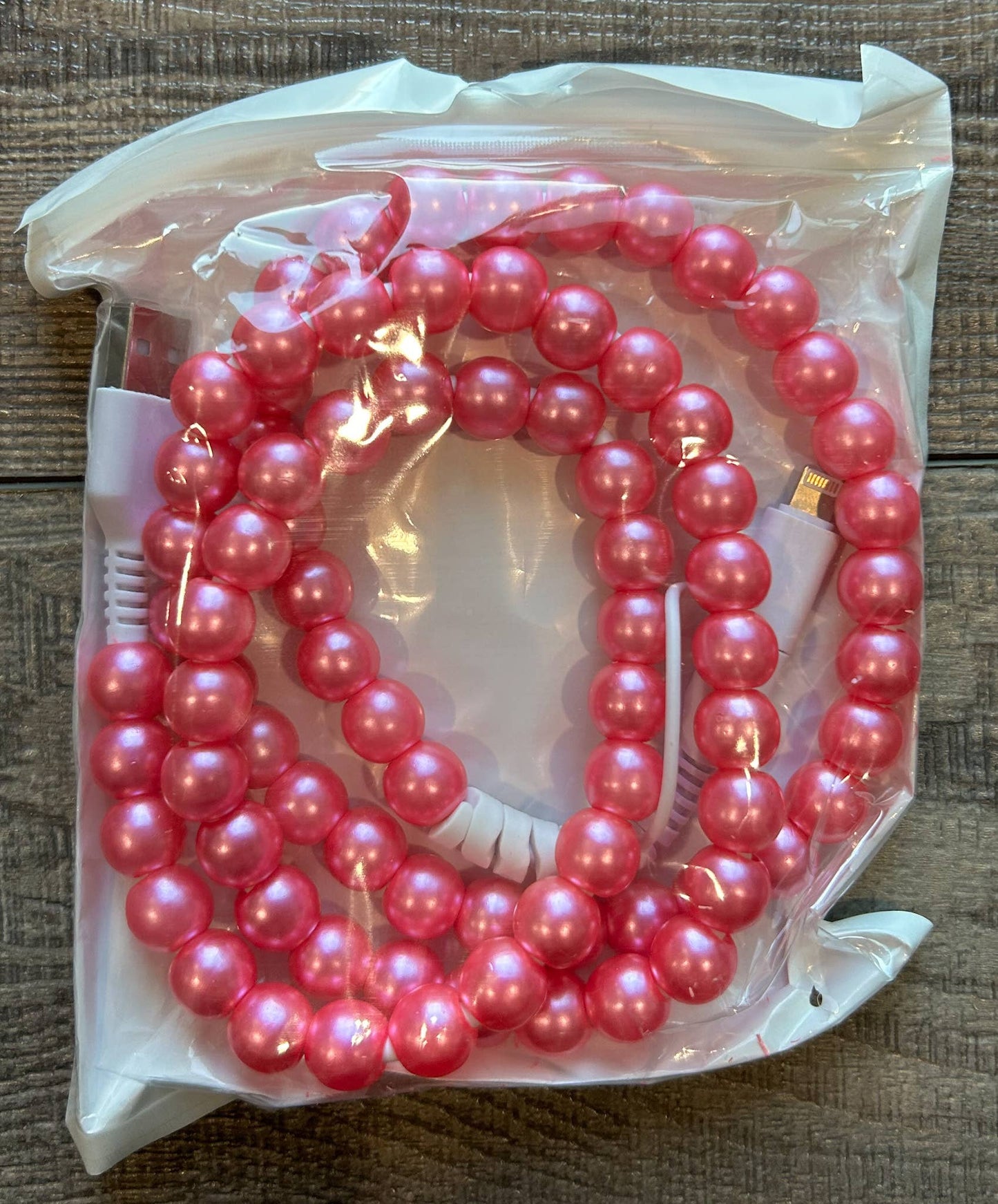 Beaded Phone Charger w/Lightning & USB-C Cable