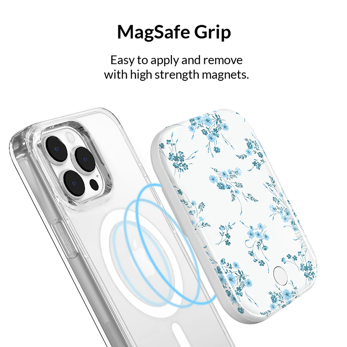 Wireless Phone Charger - French Blue Floral