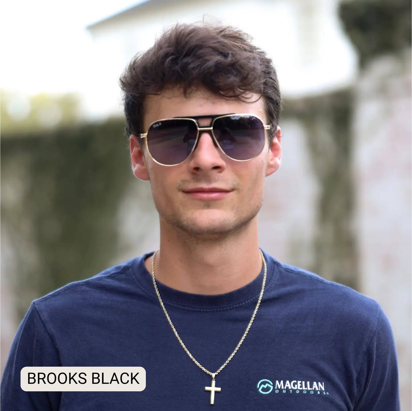 BROOKS - Unisex Large Polarized Aviator Sunglasses