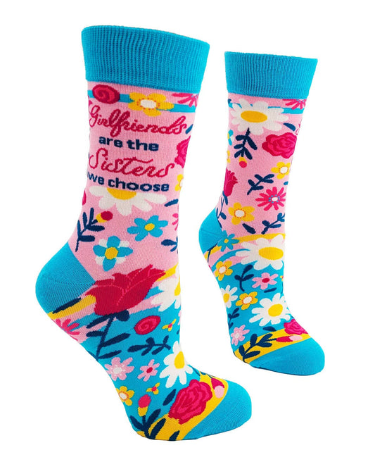 "Girlfriends are the Sisters We Choose" Women's Crew Socks
